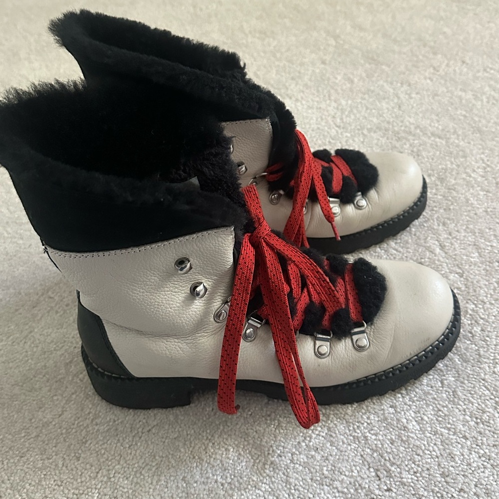 Jcrew Leather Boots with Faux Fur